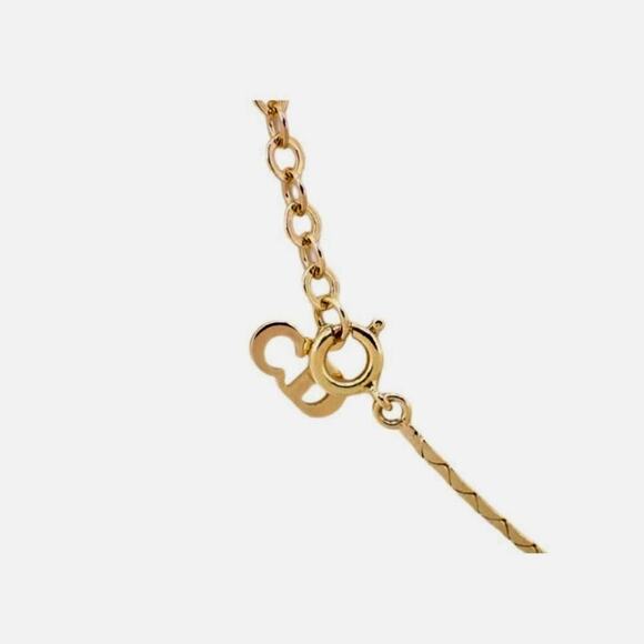 Christian Dior Vintage Gold Plate Necklace with pearls & rhinestones in pendant - Picture 3 of 3